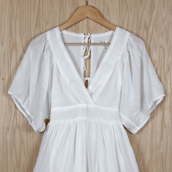 STORIA White Ruffle Mini Dress - Picture 2 of 9